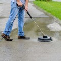 Is an electric power washer strong enough to clean concrete?