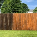 Can a pressure washer remove fence stain?
