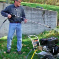 What are the safety guidelines for pressure washers?