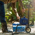 How often should you change the air filter in a pressure washer?