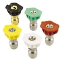 What are the different pressure washer nozzles and their uses?