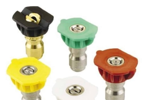 What are the different pressure washer nozzles and their uses?
