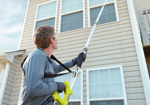 What angle is best for pressure washing?